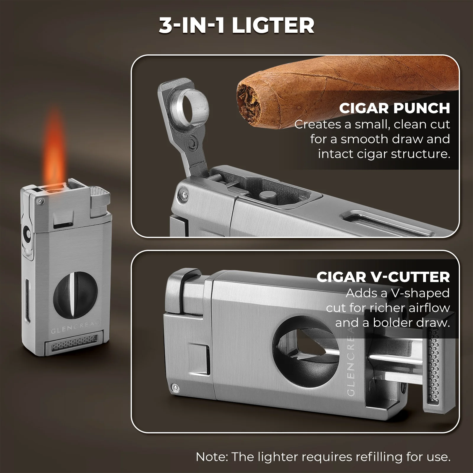 PR-5041 Portable Travel Cigar Humidor Case, 7 Cigars - Image 3